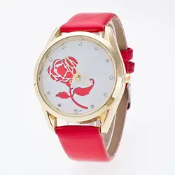 9 цветов полые 3D часы PU ремешок часы для платье часы для женщин Мода 2019 для женщин наручные часы relogio masculino YL041
