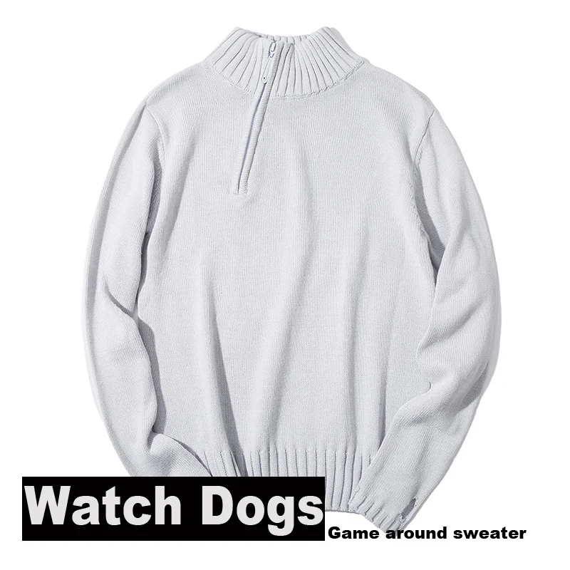 

[Stock]S-3XL!Plus size Game Watch Dogs Aiden Pearce Cosplay Costume Adult Costumes Men's Knitwear Inner Knitted Winter Sweaters