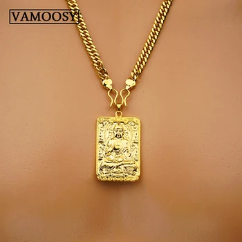 

High Quality Unique Natural 24K gold Carved Buddha Lucky Amulet Pendant Necklace For Women Men Thailand Amulets pendants Jewelry