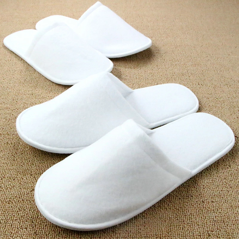 Homem Pantufa Disposable Nonwoven Cotton Hotel Travel Family White Soft