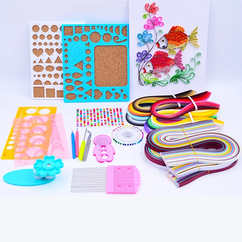 1 Set Starter DIY Tool Paper Quilling Rolling Tools Kit Mould Needles Tweezer