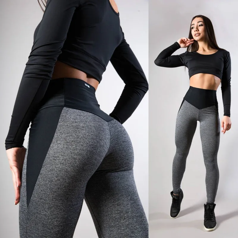 ATHVOTAR женские леггинсы с высокой талией, для фитнеса, из кусков, Толстые Леггинсы для тренировок, спортивные штаны, сексуальная женская одежда
