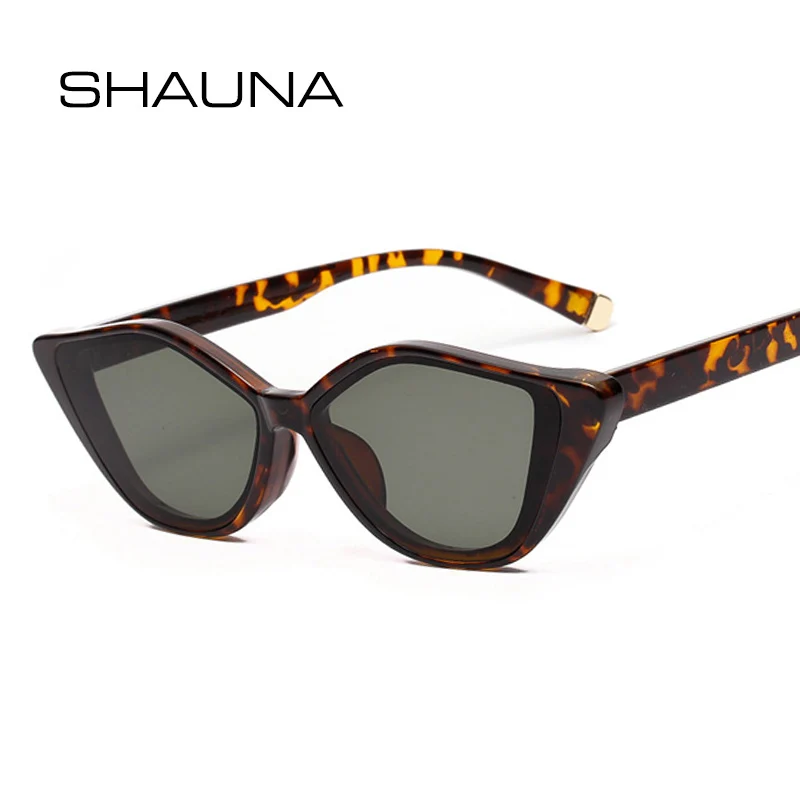 

SHAUNA Ins Popular Small Cat Eye Sunglasses Women 80`s Retro Sun Glasses Men