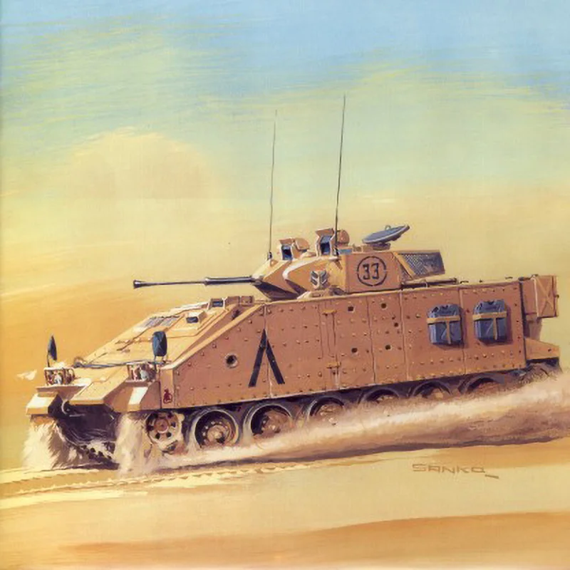 

1:25 DIY Paper Model British Infantry Fighting Vehicle From 1984 Boy Gift Papercraft 3D Puzzle