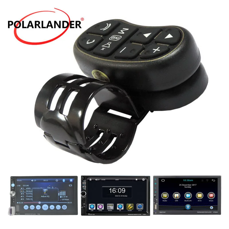 

For Car Multimedia DVD Player Universal Remote Control Use 2 Din Radio 8 Button Car Steering Wheel LED Light Bluetooth Wireless