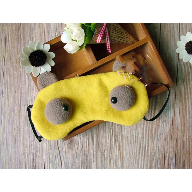 3D плюшевая детская маска для сна чужеродный Отдых Путешествия Спящая помощь вслепую крышка патч маска для сна чехол Аниме Косплей игрушка - Цвет: Цвет: желтый