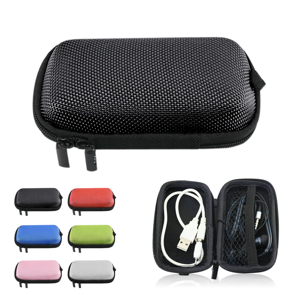 Portable Travel Case Elliptical EVA Storage Cases Headphone Case for
