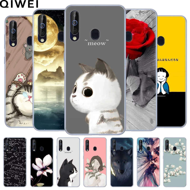 Soft TPU Case For Samsung Galaxy A60 Cases Cute Painting Silicone Phone Back Cover For Samsung A60 A 60 Back Fundas protector
