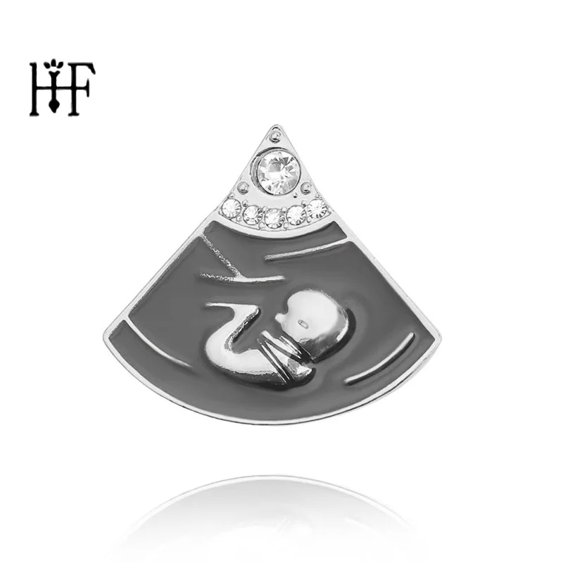 

Brooch On The Collar B-mode Pregnancy Shape Brooch Pin Silver Rose Gold Jewelry Great Mother Gives Birth to New Life Mother Gift