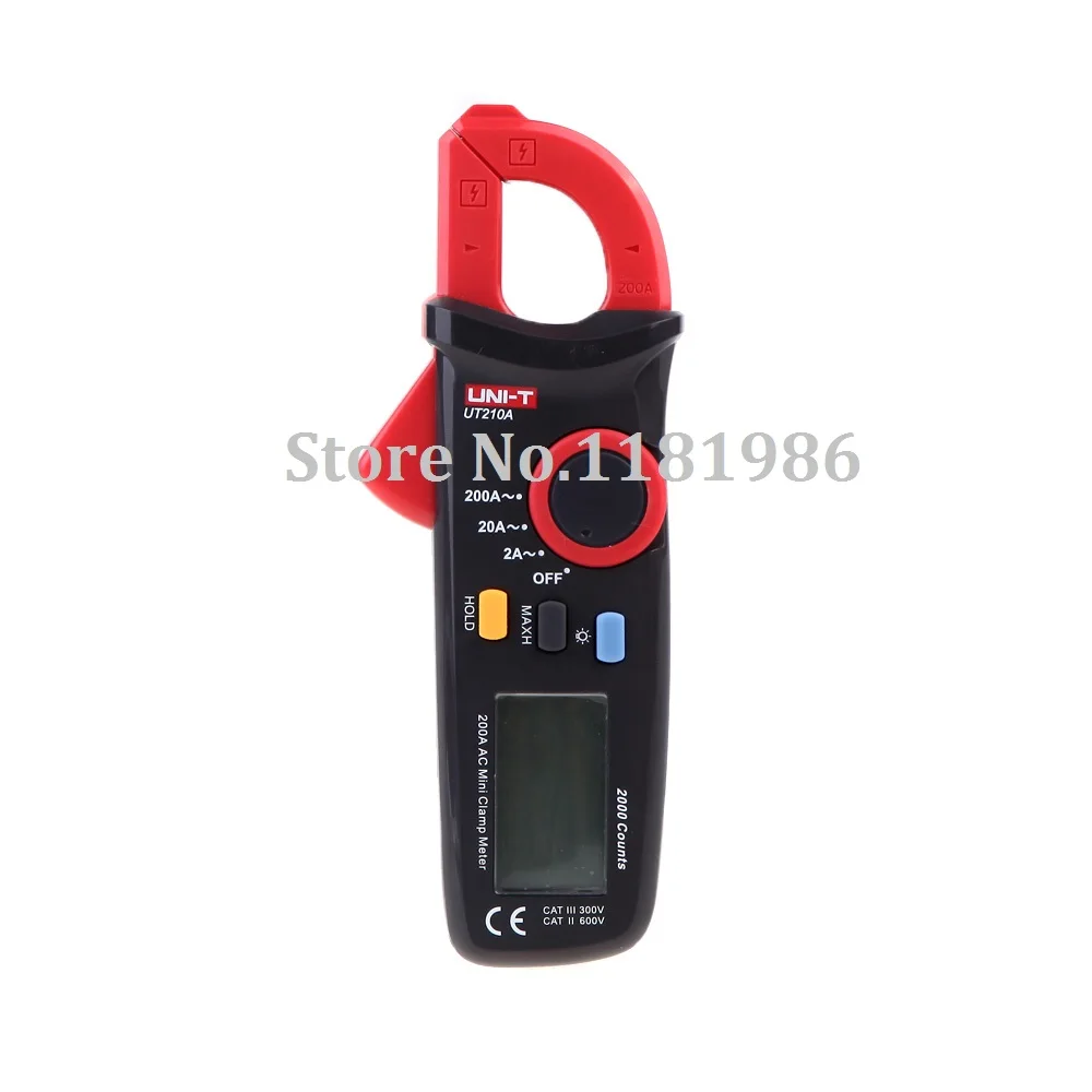 

UNI-T UT210A 200A 2000 Counts Mini LCD Electrical Professional Multifunction High Sensitivity Leakage AC Current Clamp Meter