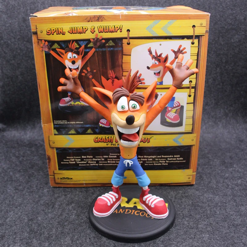 Аниме аварийная фигурка Bandicoot из ПВХ Коллекционная модель игрушки 22 5 см|Игровые