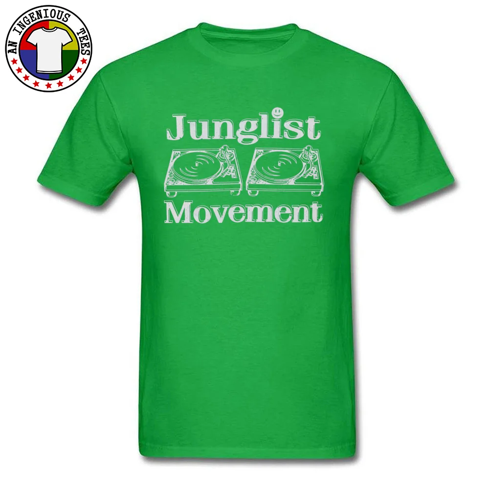 Crewneck Junglist Movement -2936 100% Cotton Male T Shirts Printed On Short Sleeve T Shirt 2018 Hip hop Clothing Shirt Junglist Movement -2936 green