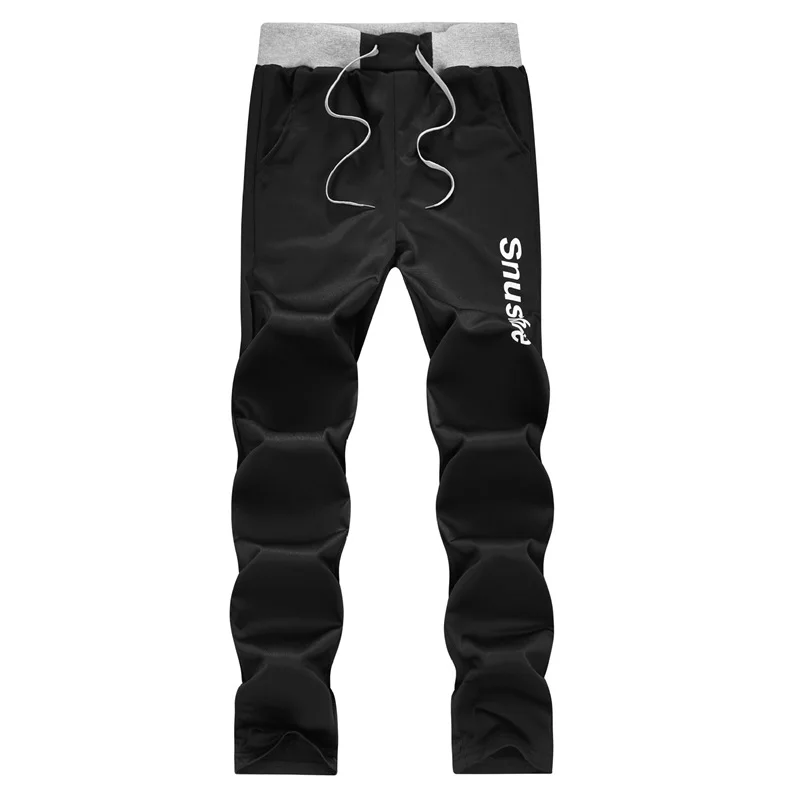 Весенне-летние мужские штаны новые модные обтягивающие повседневные спортивные брюки мужские спортивные джоггеры полосатые облегающие однотонные брюки тренажерные залы - Цвет: EM128 Black