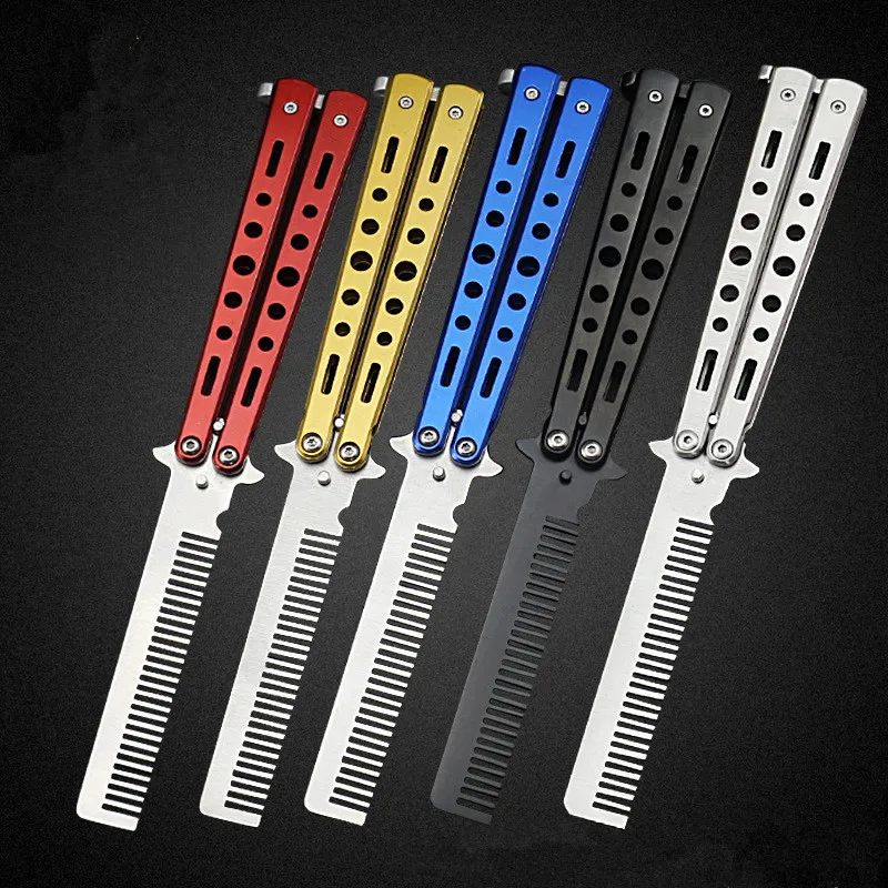 Stainless Steel Folding Butterfly Knife Balisong Style CS GO Multicolor