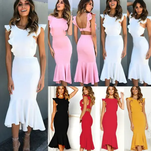 

Fashion Women Summer Dress Maxi Long Evening Party Dress Beach Dress Sundress