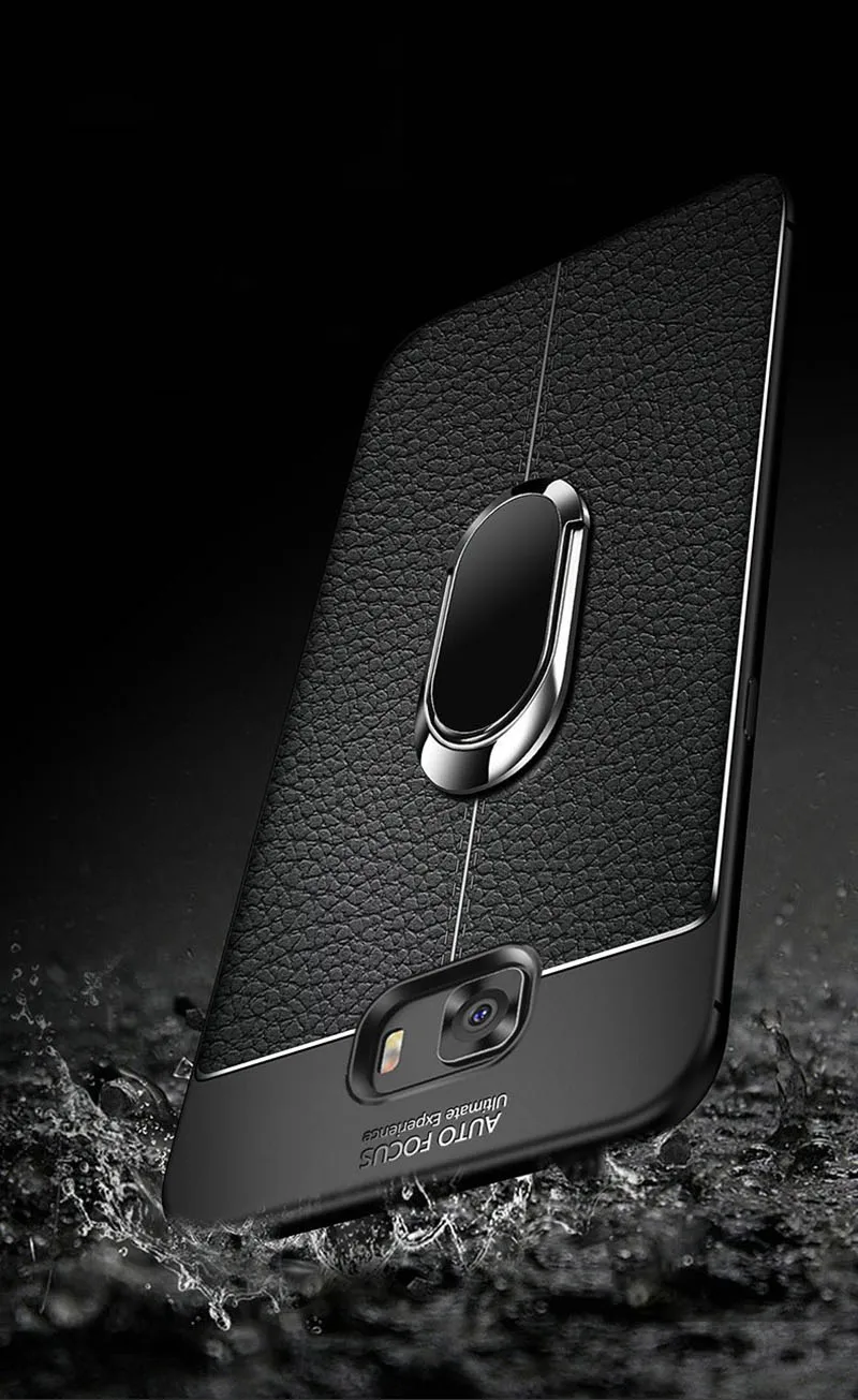 Автомобильный Магнитный чехол-держатель для Galaxy S 10, 9, 8, 7 Edge Plus note A, J, C, 9, 8, 7, 4, 3, кожаный мягкий ТПУ чехол для телефона