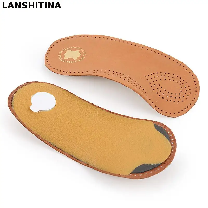 

2019 New Leather Shoe Insole Orthopedic Arch Supports Flat Support Insoles Foot Pad Soles For Shoes Accessories Insert Foot Care
