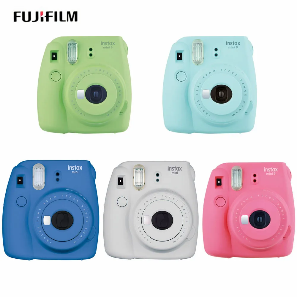Мгновенная фотокамера Fujifilm Instax Mini 9 5 цветов 60 листов белая пленка Fuji 8 линзы