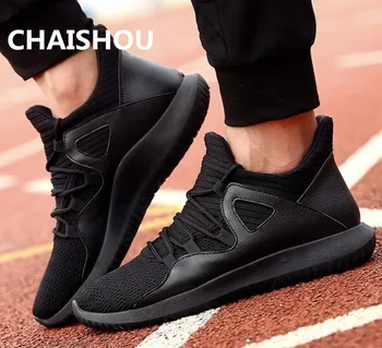 

CHAISHOU 2019 Men Fashion Sneakers Spring Autumn Comfortable Breathable Lace-UP Unisex Walking Casual Shoes Large size B-120