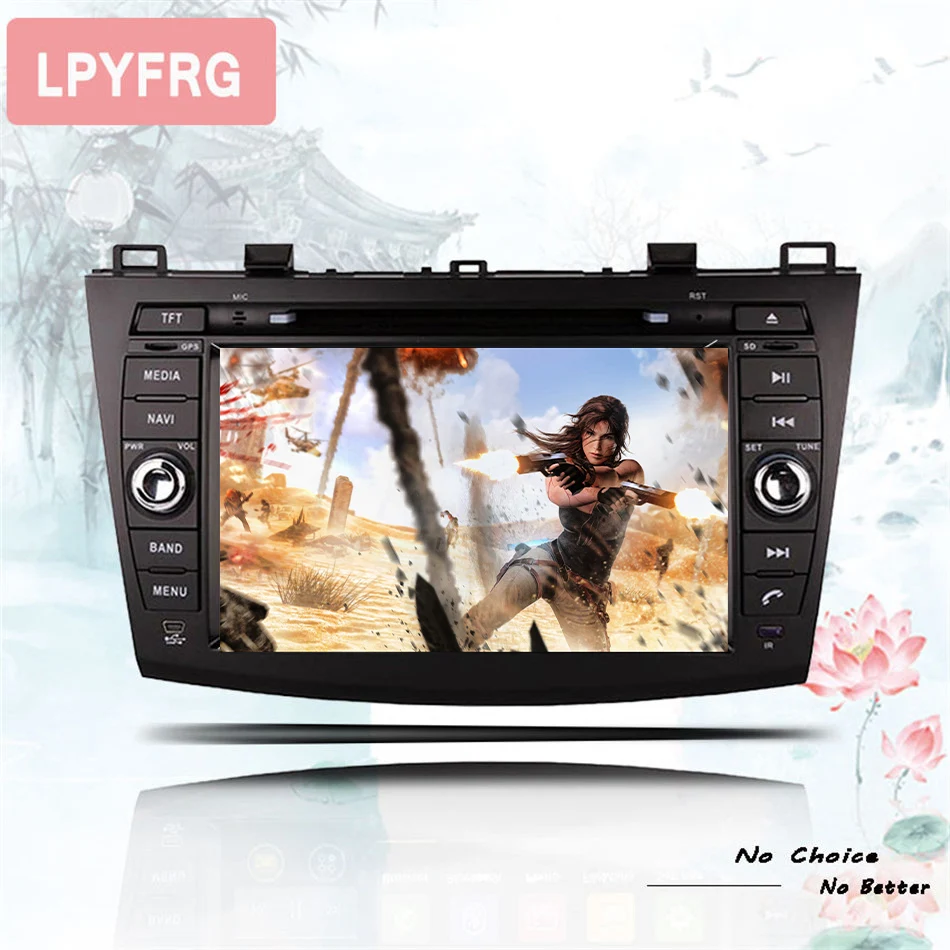 Discount 2 Din Android 9.0 OS Car DVD Player Autoradio GPS Navigation for Mazda 3 Axela 8 inch Screen Octa Core 4GB RAM Tape Recorder 4