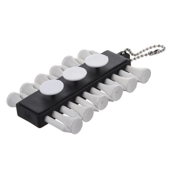 

Golf Tee Golf Wooden Tee holder with 3 ball marker and Keychain