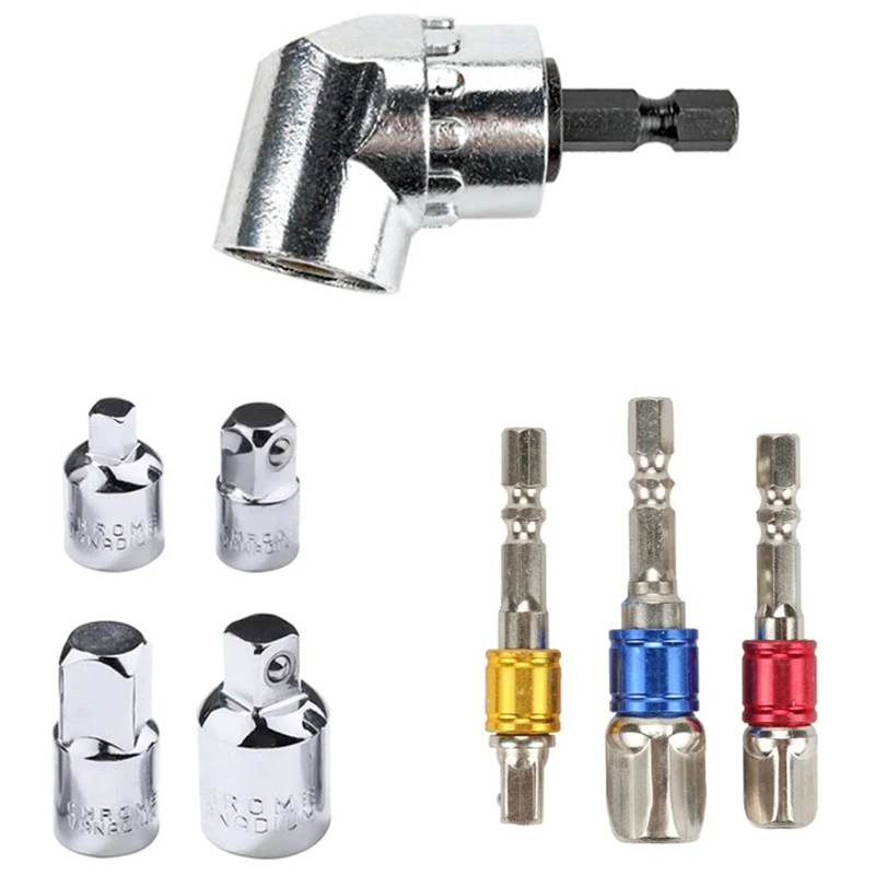 

Impact Adapter And Reducer Socket Adapter Set 1/4 Inch 3/8 Inch 1/2 Inch , 105 Degree Right Angle Extension Socket Holder Ad