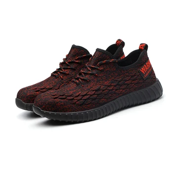 

2019 New Outdoor Protective Shoes Breathable Safety Shoe Men's Steel Toe Anti-smashing Sneakers Women Hiking Shoe Hunting Boots