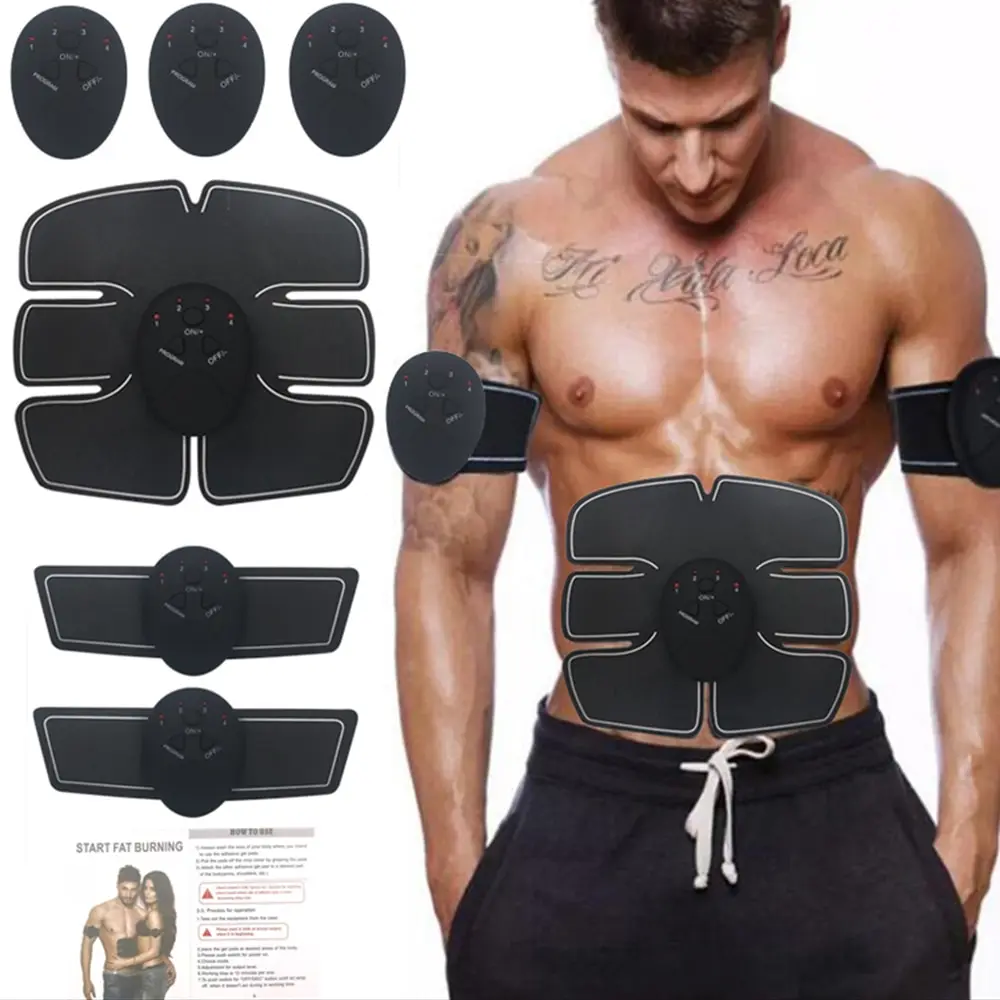 Men Power Fit Vibration Abdominal Muscle Trainer Body Slimming Exercise Machine Fat Burning