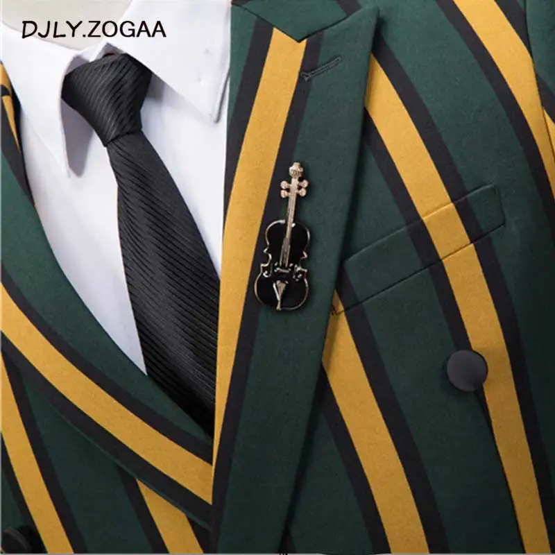 ZOGAA 2019 Vertical Stripe Men Business Suit Male Thin Double Breasted Jacket Men's Fashion Vest + Pants + Jacket 3PCS Suit ZOGAA 2019 Vertical Stripe Men Business Suit Male Thin Double Breasted Jacket Men's Fashion Vest + Pants + Jacket 3PCS Suit