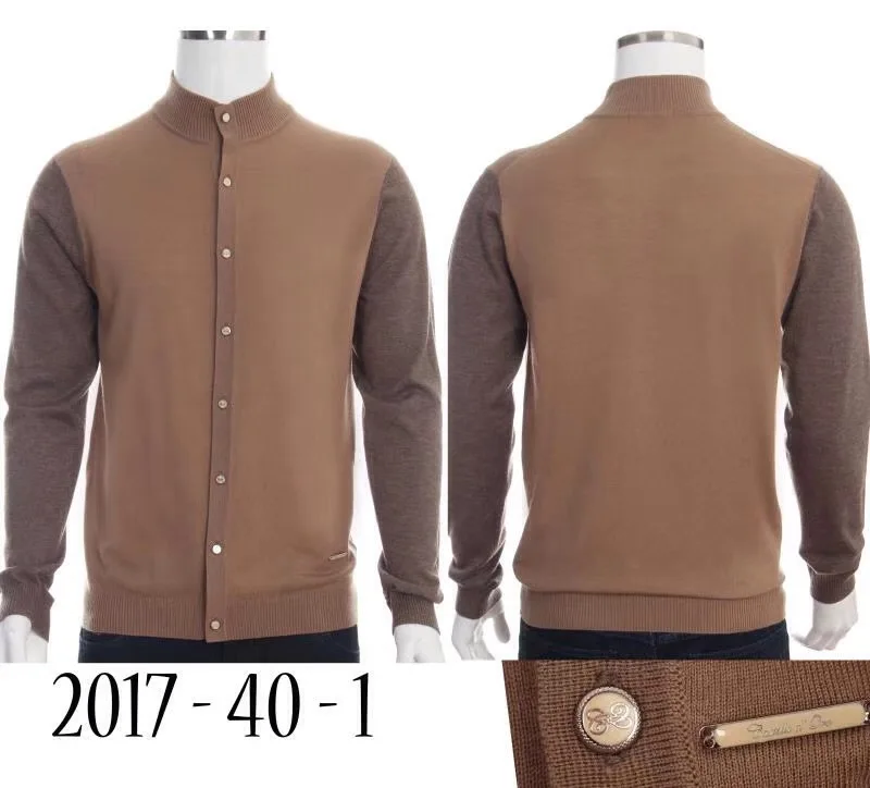 brand 2017 long sleeve sweater single breasted men sweater