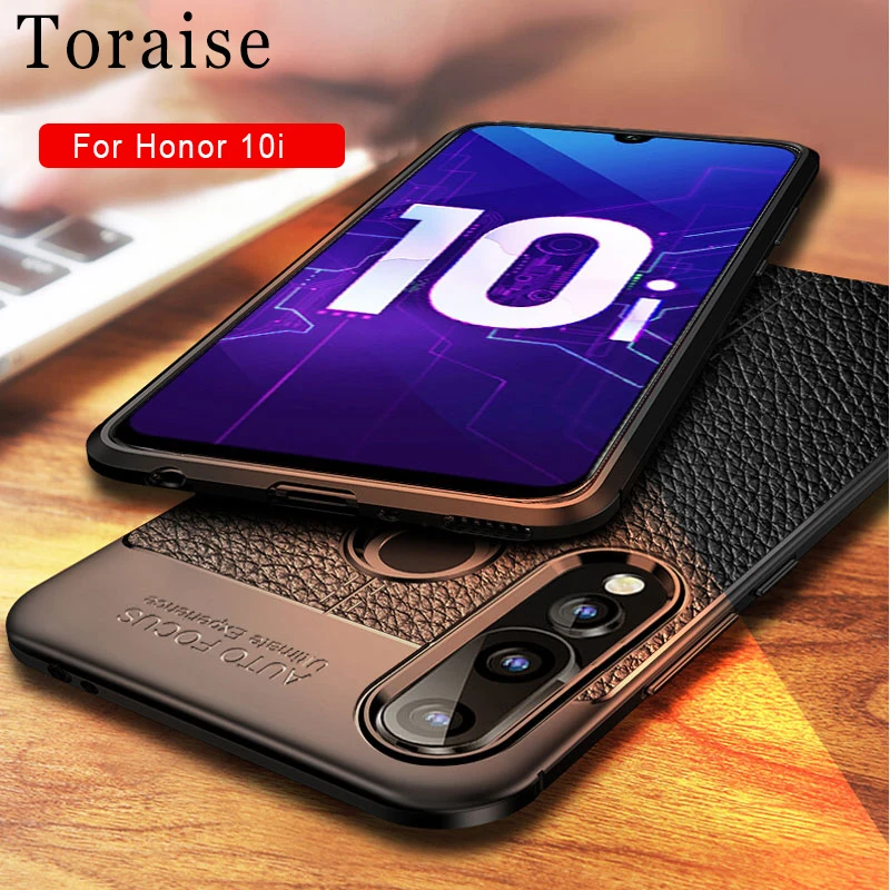 Toraise For Honor 10i Case Silicone Leather Soft TPU Phone On Huawei Honor10i Cover Full Protection Shell Bumper |