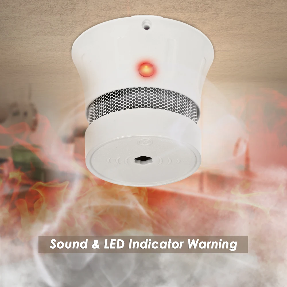 

Portab;e Mini Fire Protection Smoke Detector Portable Alarm Sensors For Home Security Alarm System
