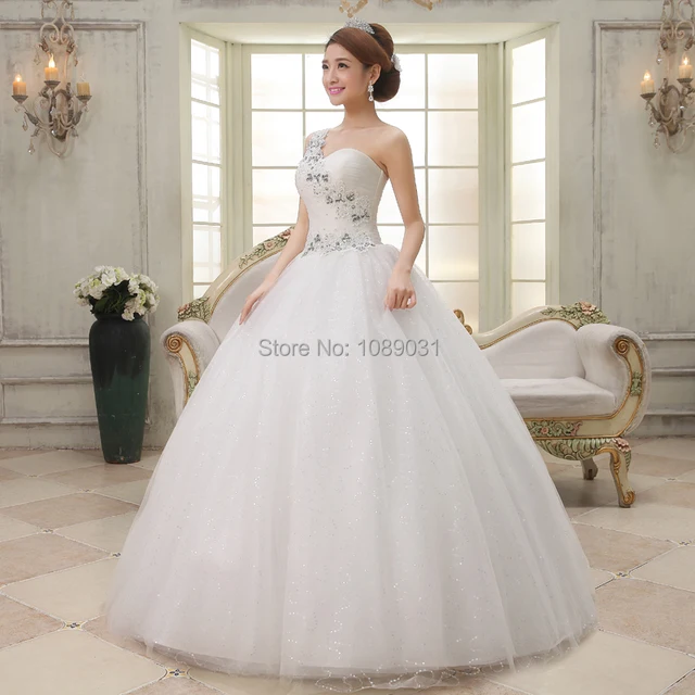 2017 nuevos vestidos de boda blanco/de marfil del amor uno del