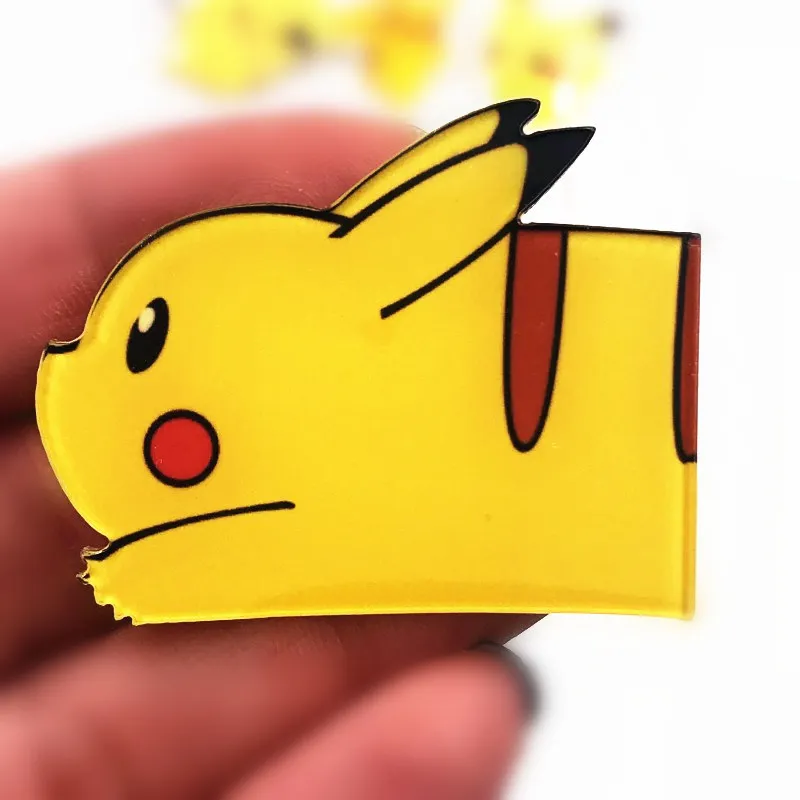 

1PCS Cute Pikachu Cartoon Badge Acrylic Anime Icon Brooch Pin For Boys Birthday Gifts Decoration On Clothes Backpack Scarf Hat