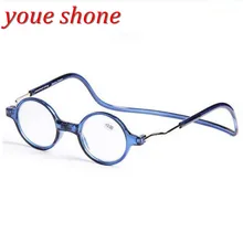 Youe светящиеся Магнитные очки для чтения для мужчин и женщин Красочные регулируемые Висячие шеи Магнитные Передние оправы очки для чтения