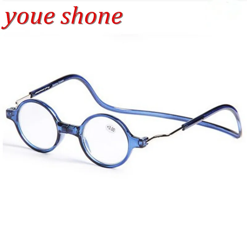 

youe shone Magnet Reading Glasses Men and Women Colorful Adjustable Hanging Neck Magnetic Front Rim Reading Eyeglasses