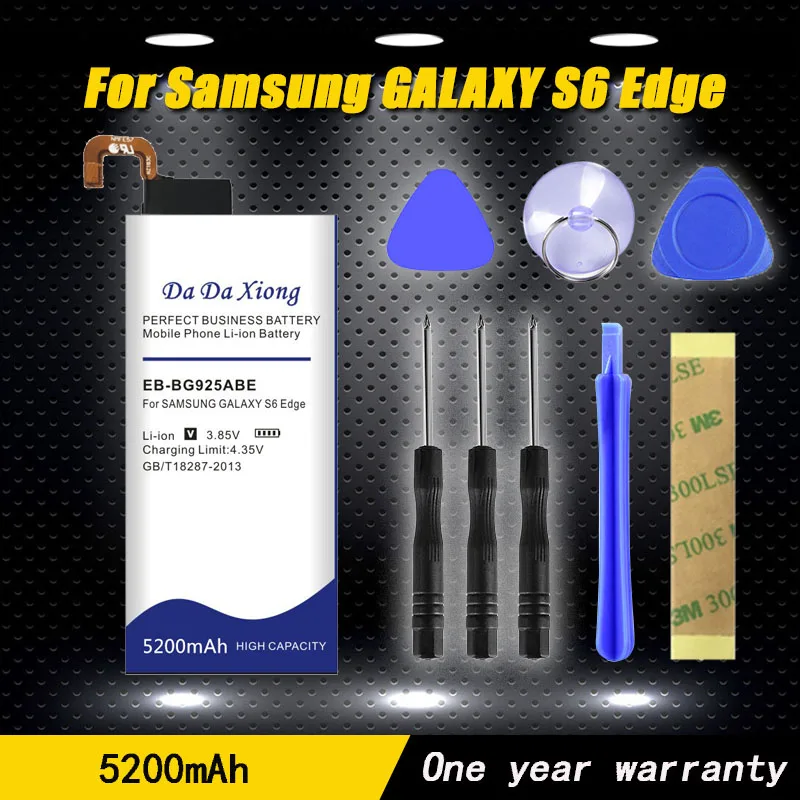 Tanie 2019 oryginalny 5200mAh EB BG925ABE akumulator Li ion telefon bateria do samsunga GALAXY S6 krawędzi baterii G9250 G925F G925FQ G925S prezent narzędzia
