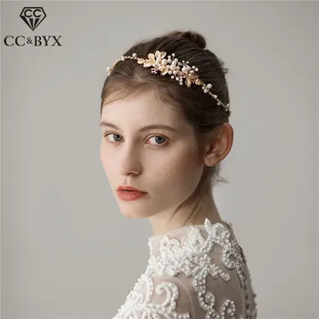 

CC Wedding Jewelry Hairbands Headbands Pearl Engagement Hair Accessories For Bridal Flower Shape Special Design Paty Gifts O348
