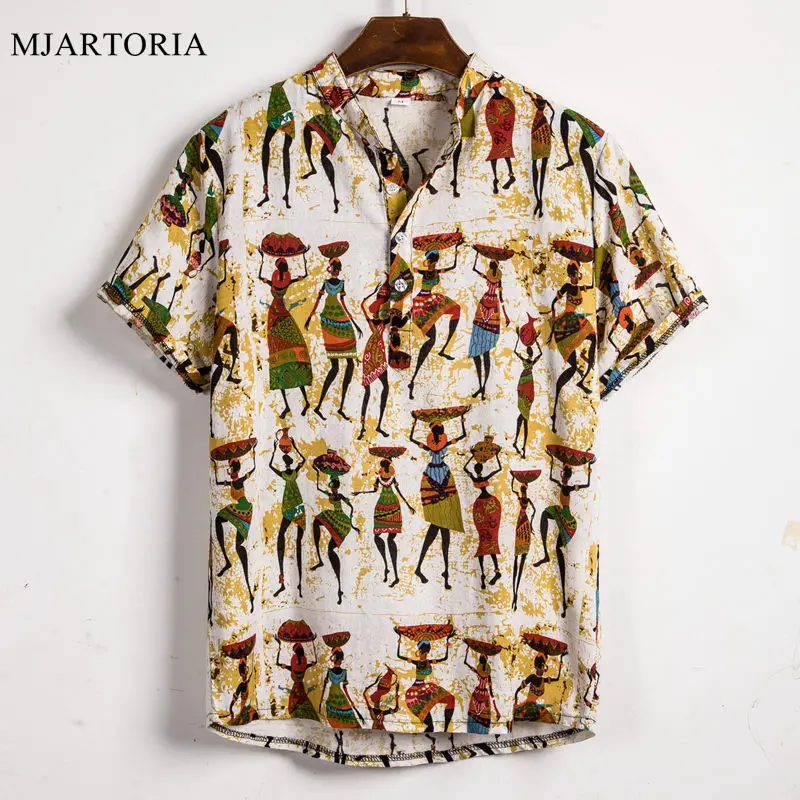 Cotton Linen shirt 2019 Hawaiian Men Shirts Short Sleeve Slim Fit Floral ethnic Tee Casual Beach Shirts Camisas Mens Clothing Cotton Linen shirt 2019 Hawaiian Men Shirts Short Sleeve Slim Fit Floral ethnic Tee Casual Beach Shirts Camisas Mens Clothing