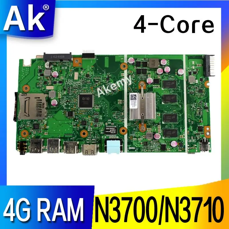 

AK X540SA Laptop motherboard for ASUS VivoBook X540SA X540S X540 F540S Test original mainboard 4G-RAM N3700/N3710 4-Core CPU