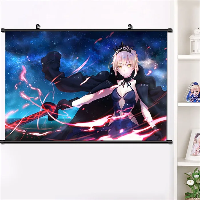 Японская игра-аниме Fate/stay night Saber Alter FGO настенный Свиток Плакат манга настенные подвесные плакаты украшение дома 40*60 см - Цвет: G