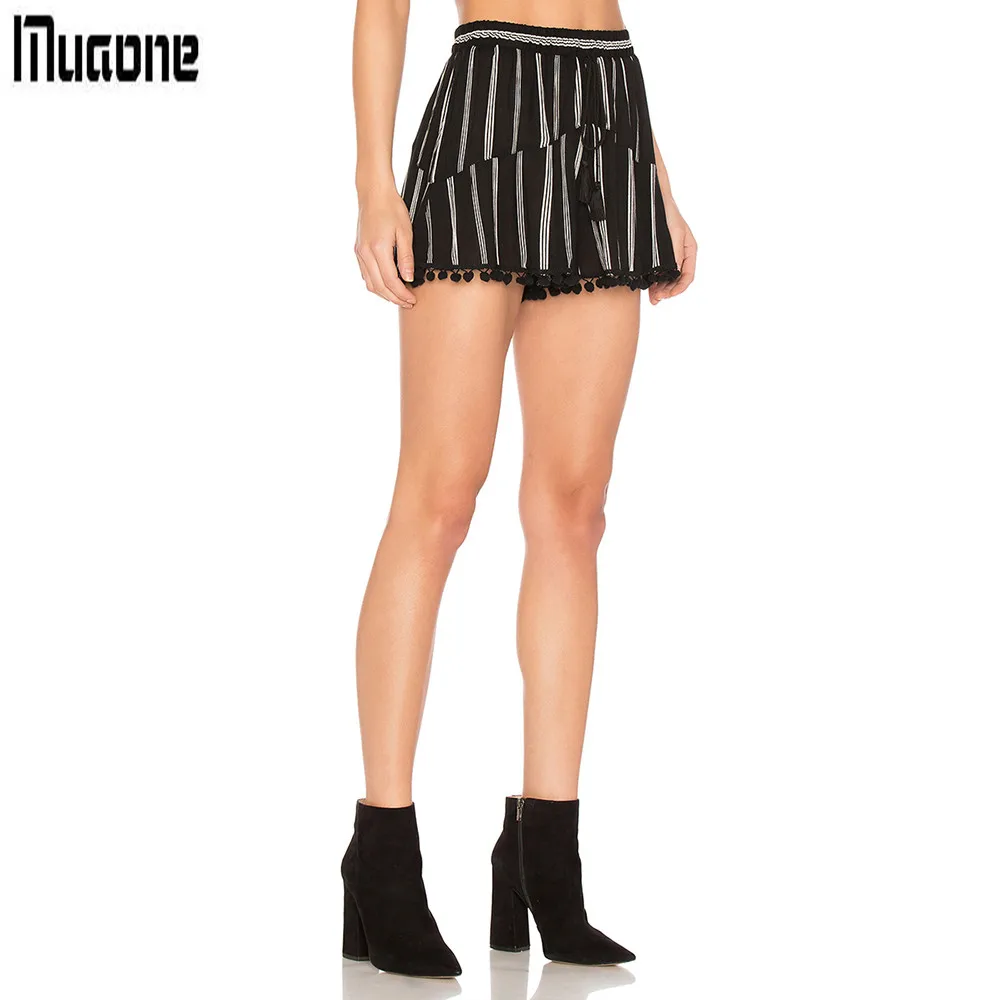 MUAONE Brand shorts Summer New Women's Fashion OL Classic Black And