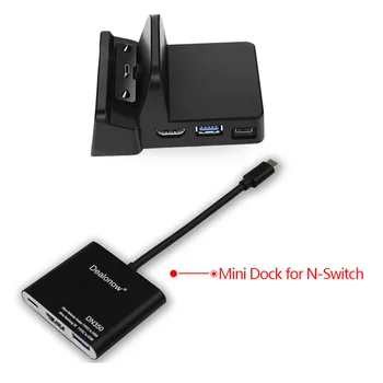 

Dealonow Portable Type-C to HDMI Adapter for Nintendo Switch NS nintendoswitch Console to TV Video Converter Replacement Dock
