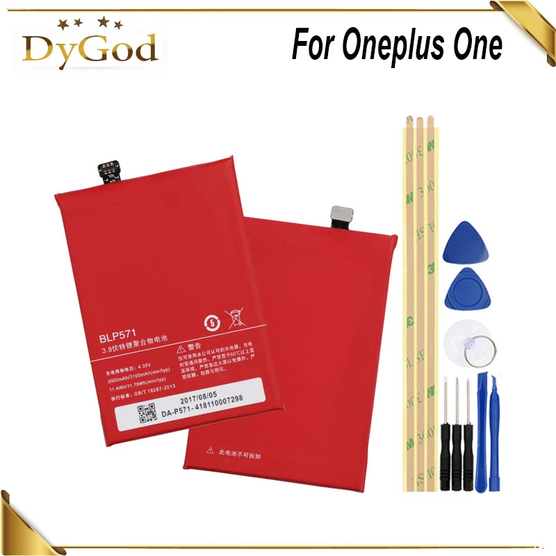 

DyGod 3000/3100mAh BLP571 Battery for Oneplus 1 One Plus 1 High Quality mobile phone Battery+Tools
