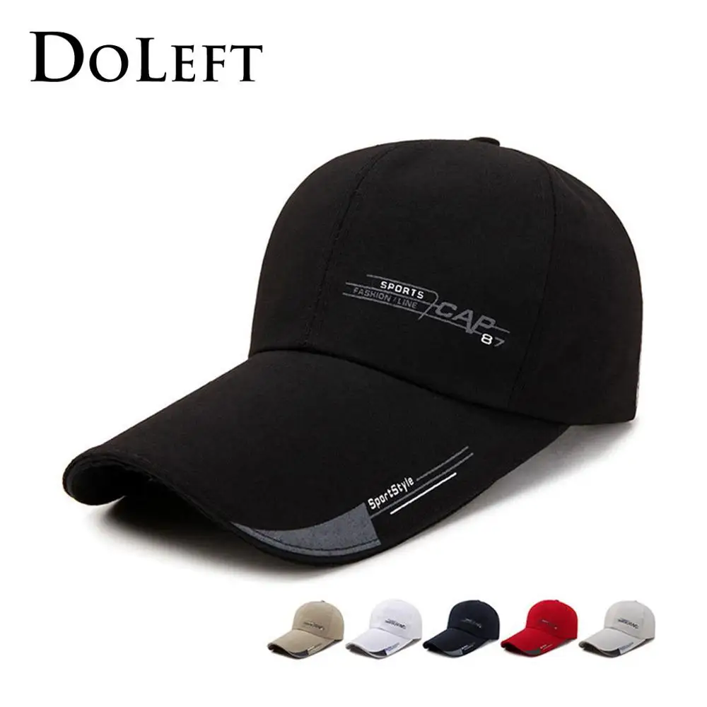 

2019 New Outdoor Baseball Caps For Men Solid Color Letter Visor Fishing Hat Summer Sports Style Casual Snapback Dad Hat