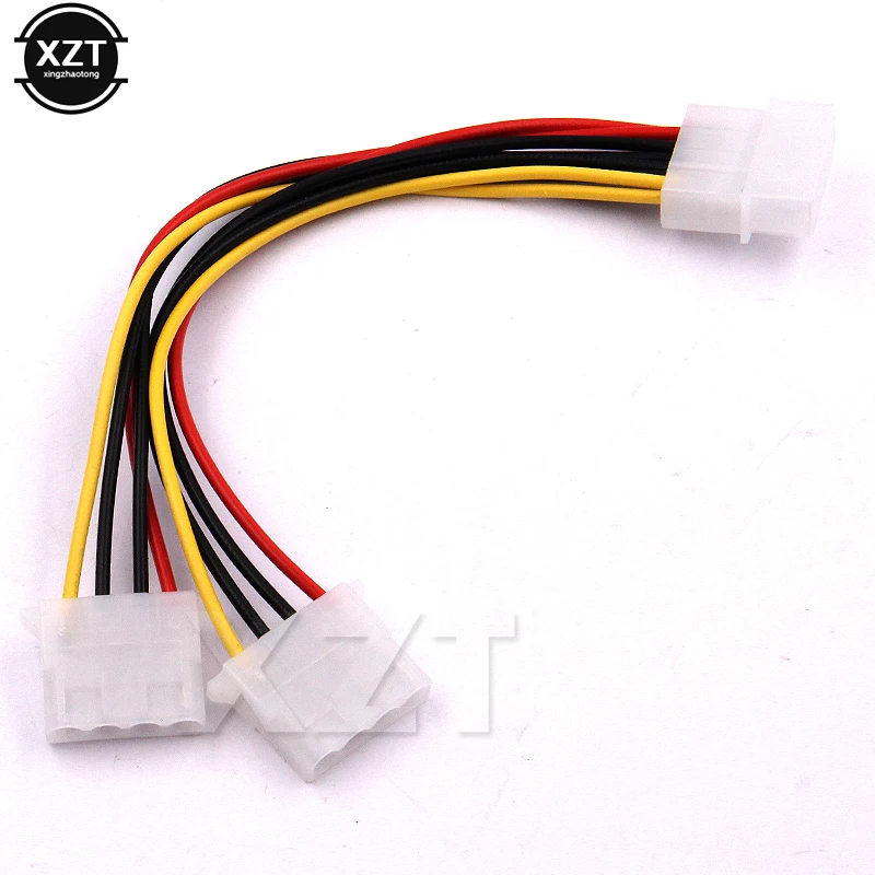 2pcs/lot 4 pin Molex to 2 ports 4 pin IDE M/F Computer case power cable