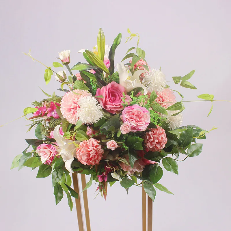 40X40 см искусственный цветочный шар для свадьбы сцена макет дорога свинцовые цветы для Римской колонны цветок стенд стол моделирование цветочный