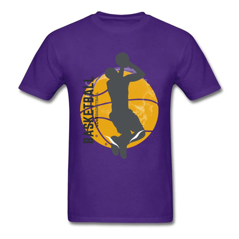 Basketball i love basketball Casual Summer/Fall Cotton Round Collar Mens T Shirt Customized T Shirts Brand Short Sleeve T Shirt Basketball i love basketball purple