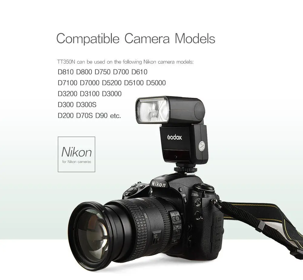 Godox Мини Вспышка i-ttl TT350N высокое DSRL FLASH Скорость 1/8000 s GN36+ 2,4G беспроводной Мощность триггер Xpro-N для Nikon Камера