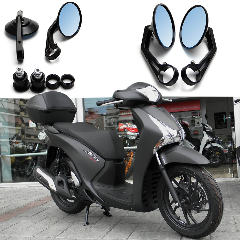 Bar end Mirrors For Honda SH150 300 13-18mm for Yamaha Xmax 300 Nmax 155  HandleBar End Rear Mirrors Motorcycle Accessories